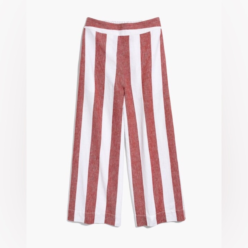 Madewell Huston Pull On Crop Pants Stripe Linen Blend XXS - Picture 10 of 10